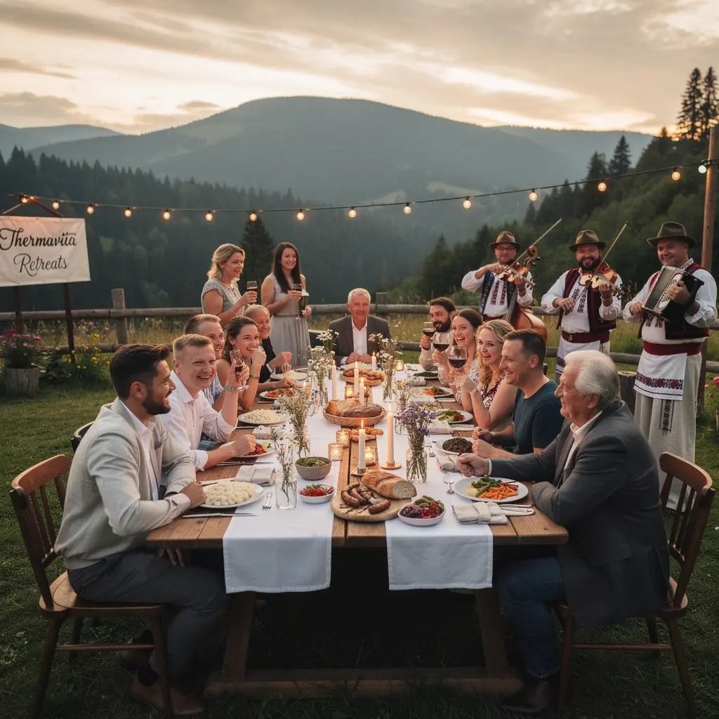 A serene view of the Piešťany spa town showcasing lush greenery and historic architecture.